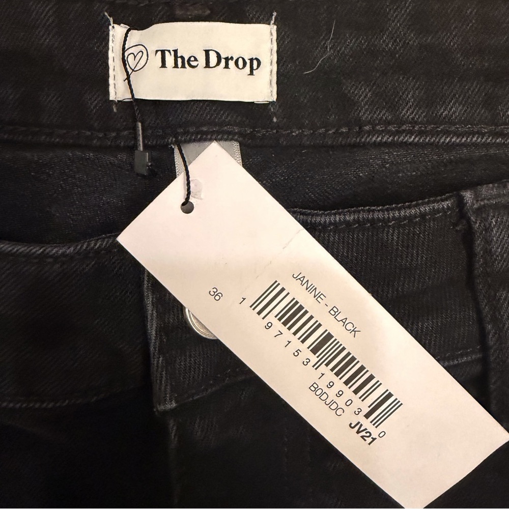 The Drop Women's Straight Leg Black Jeans, 36, Plus Size Dark Academia Blokecore - Picture 7 of 10